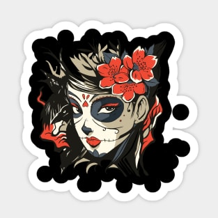 Skull Girl Sticker